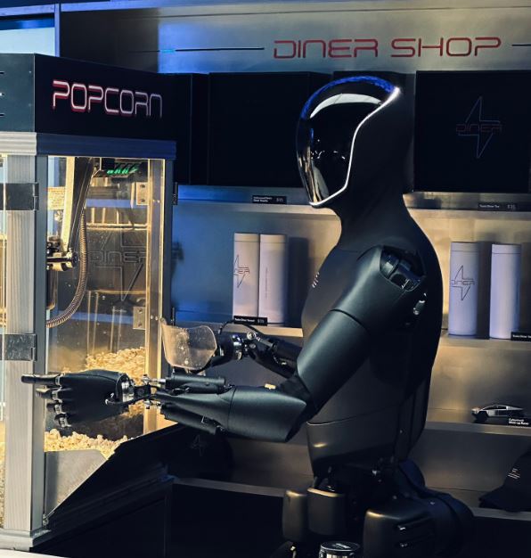 Tesla Optimus robot at Tesla Center Verona